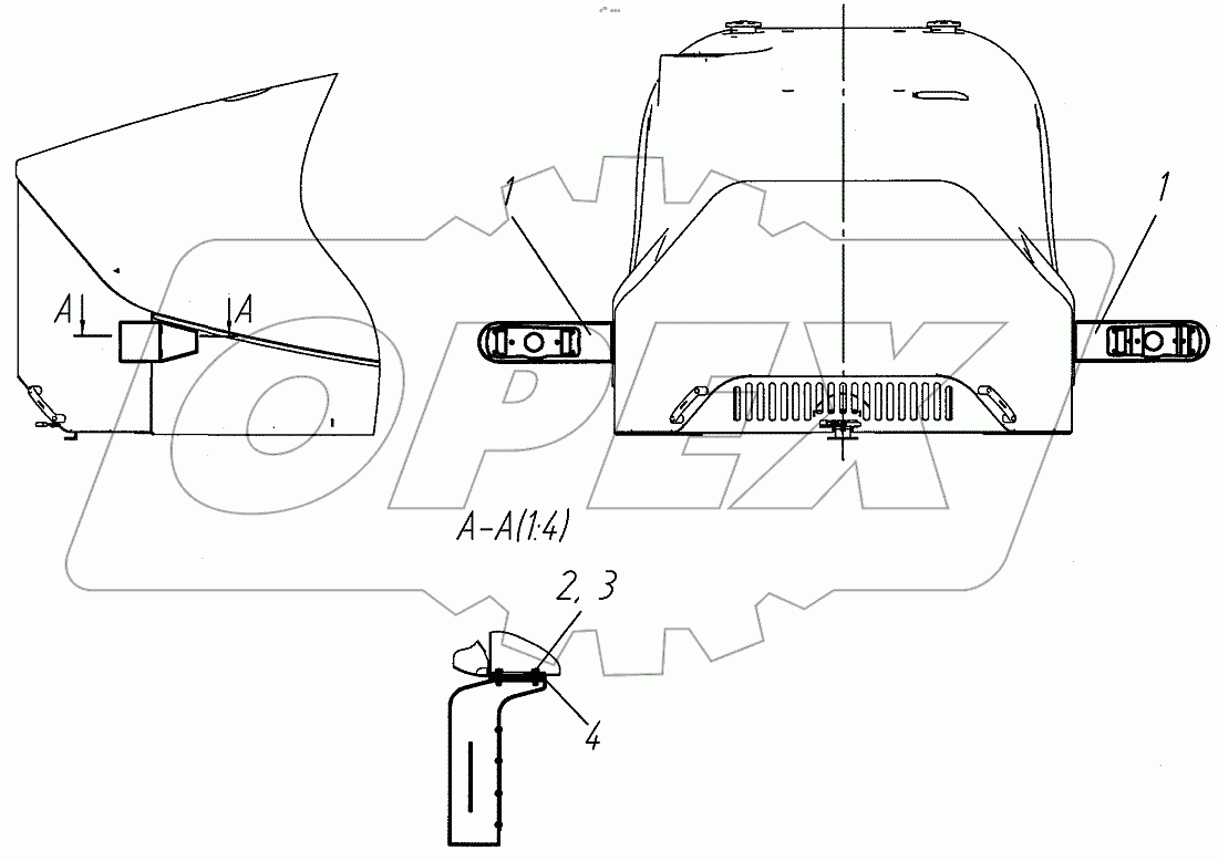  Установка кронштейнов фонарей задних