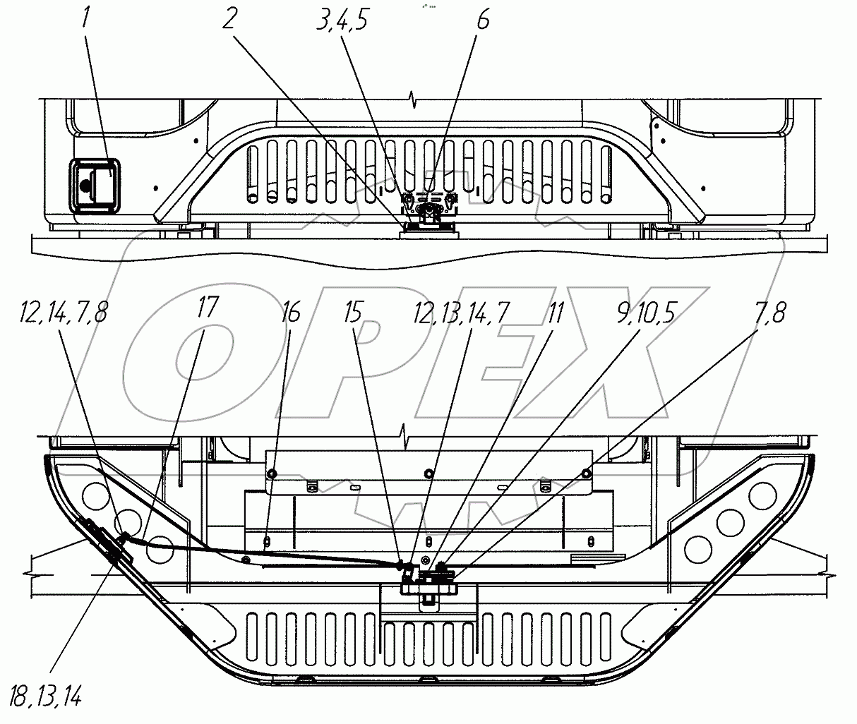  Установка замка капота