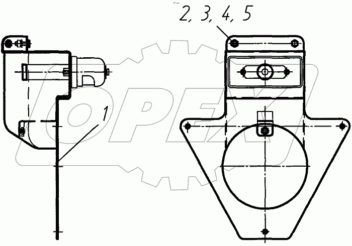  Установка кронштейна номерного знака