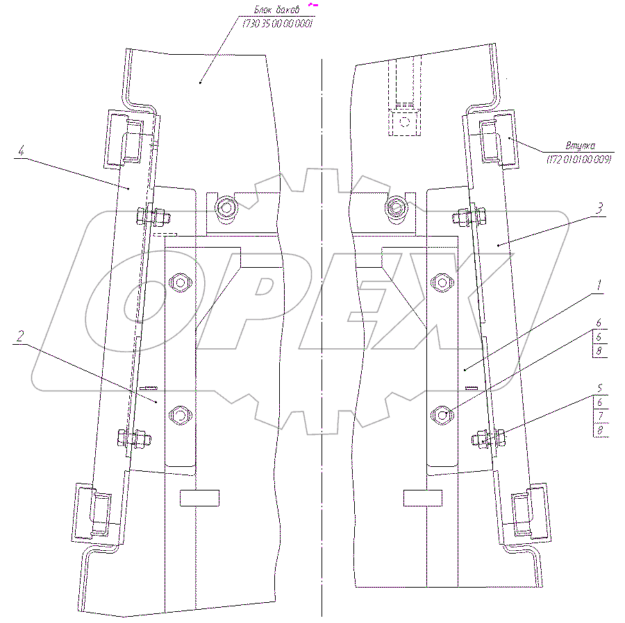  Установка кронштейнов панелей боковых
