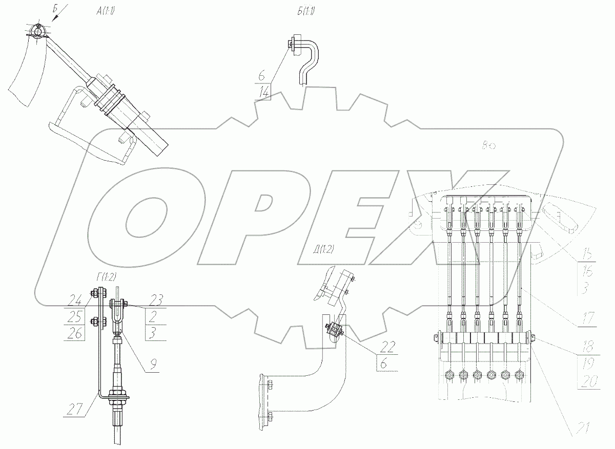  Тяги управления