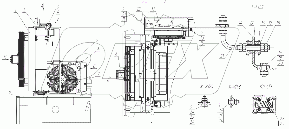  Установка блока радиаторов