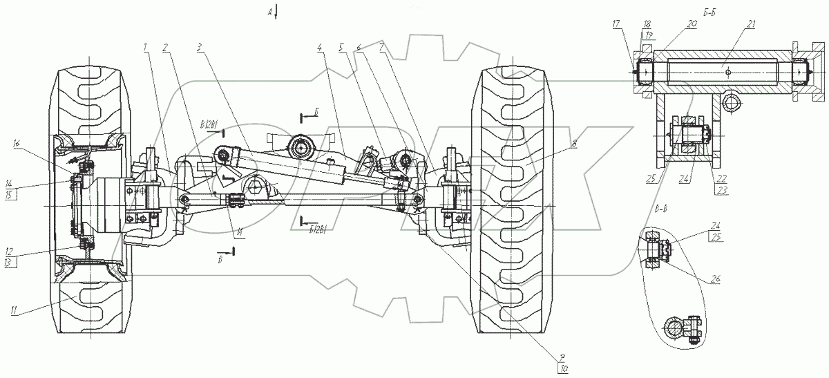  Мост передний