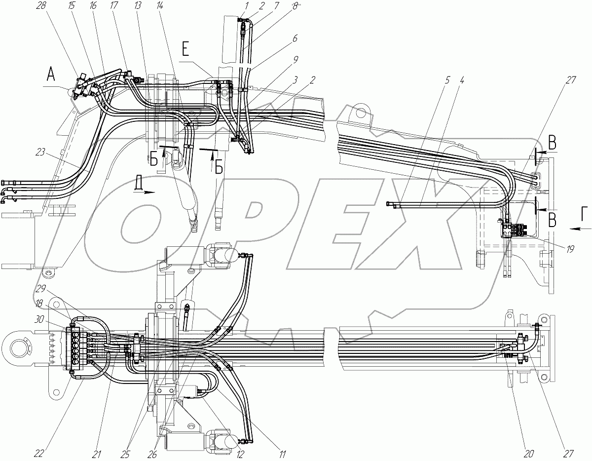  Гидросистема рамы передней