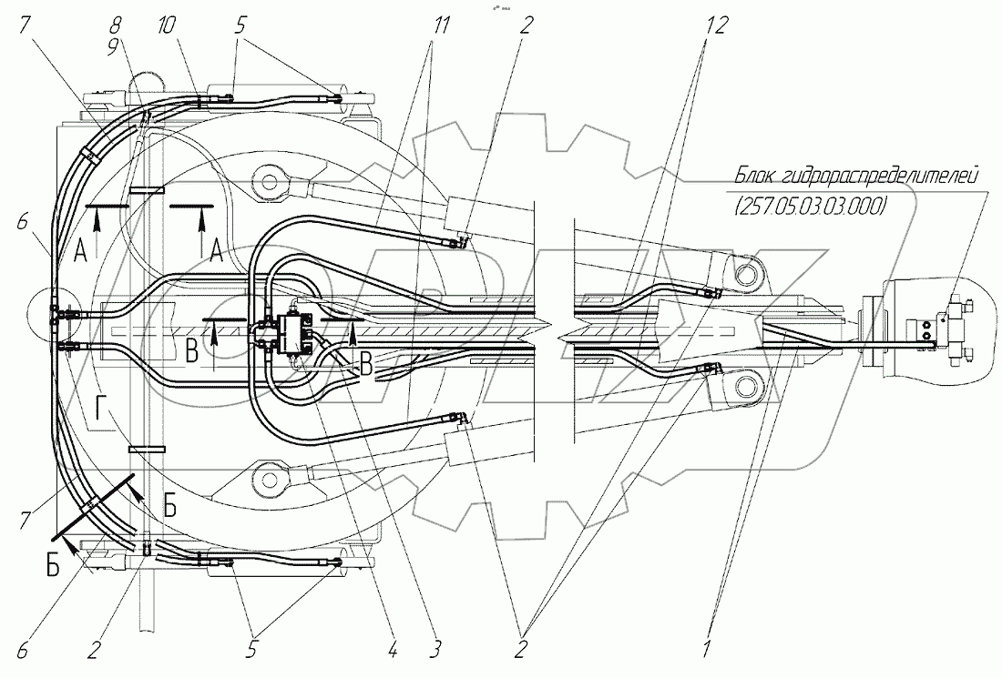  Гидросистема рабочего оборудования