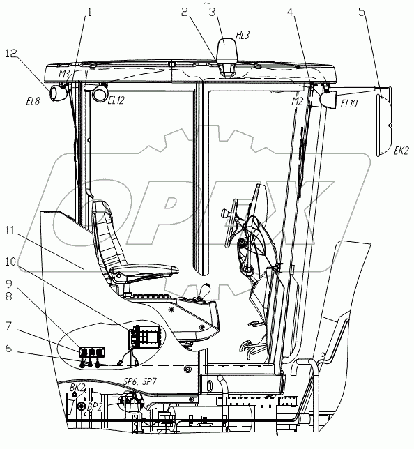  Электрооборудование кабины