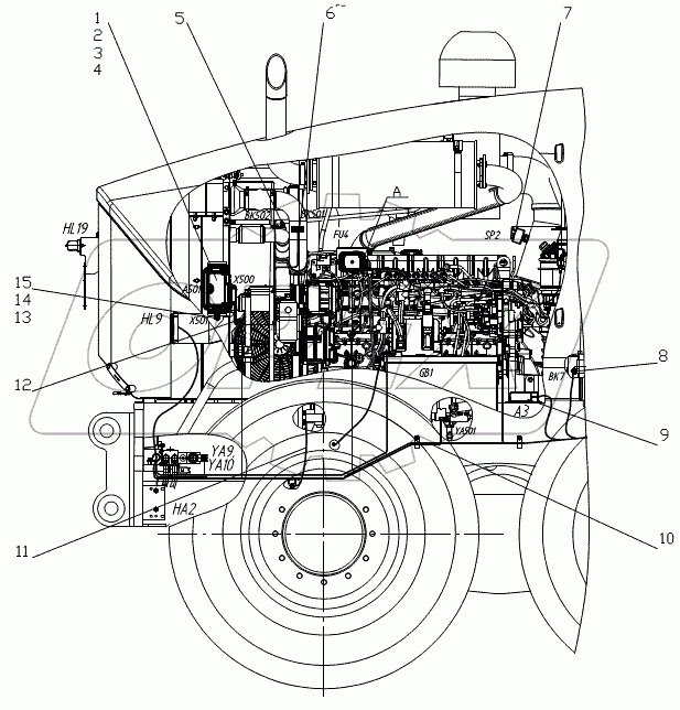  Установка датчиков на двигателе