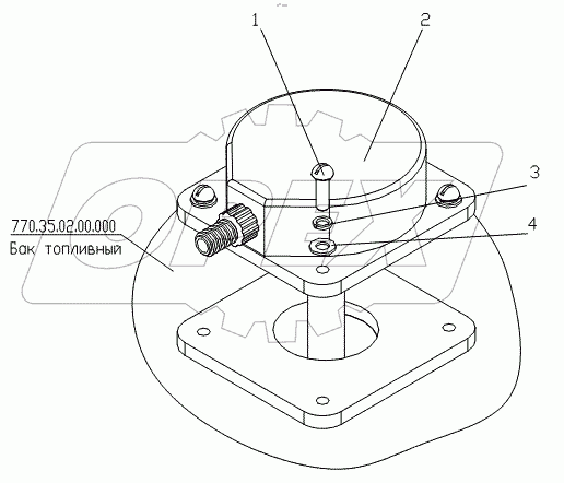  Установка топливного датчика