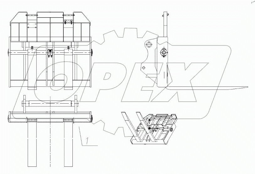  Каретка для палетных вил