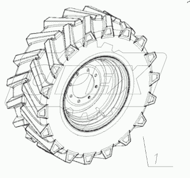  Колесо с шиной правое