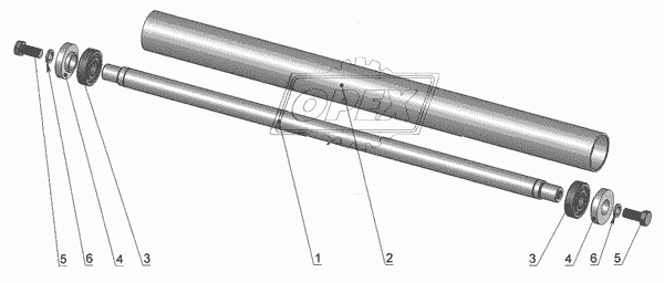 Валец в сборе 6