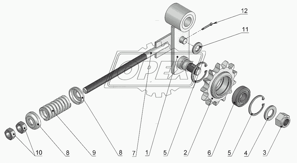 Натяжник в сборе 1