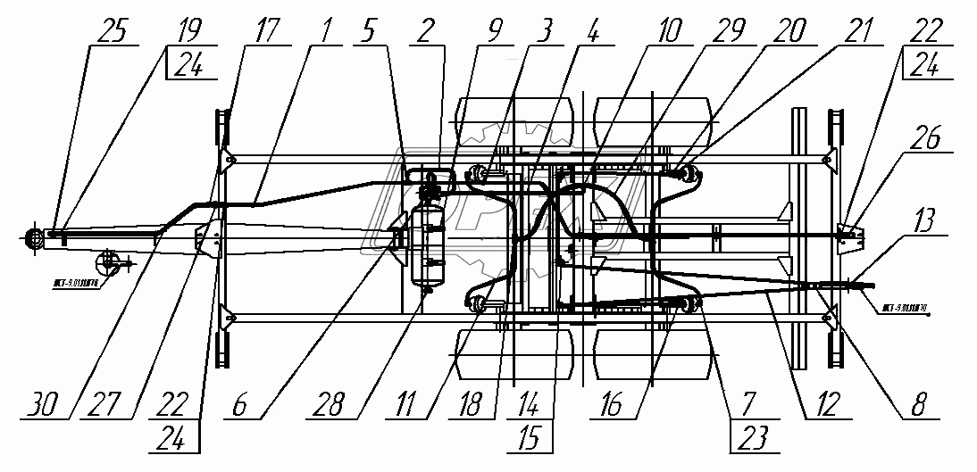 Система тормозная  (ПСТБ-12.01.04.000)