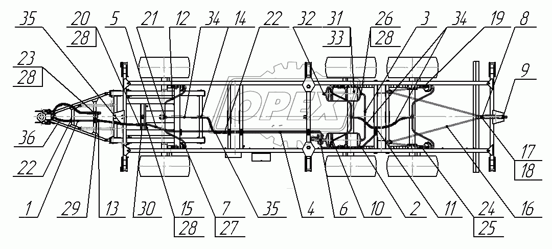 Система тормозная (ПСТБ-17.01.04.000)