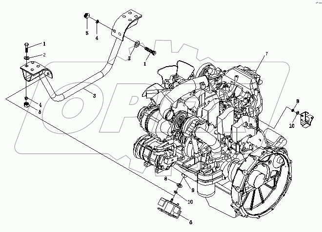 Подвеска двигателя 1065
