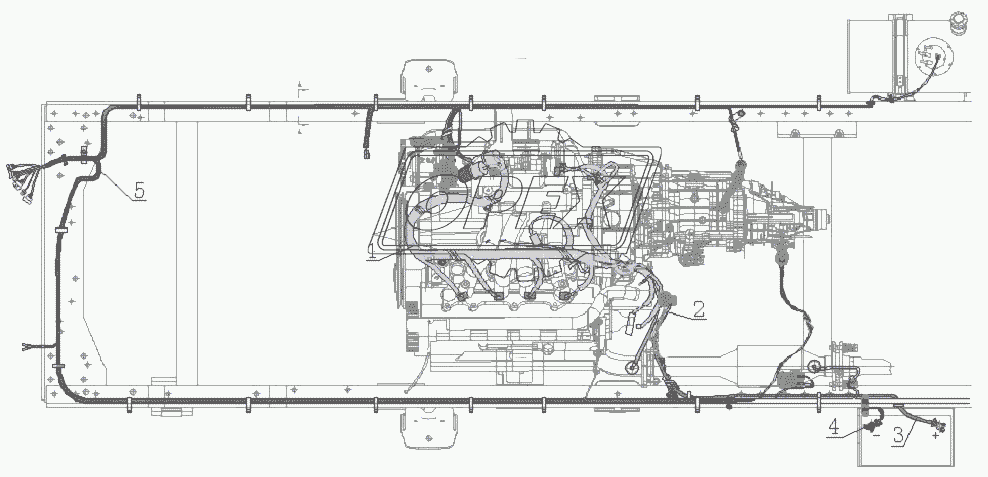 Жгут проводов двигателя и шасси
