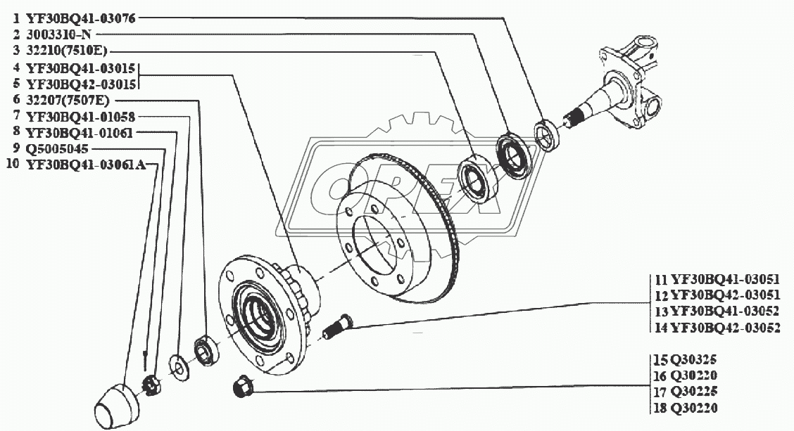 Ступицы передних колес (3103)