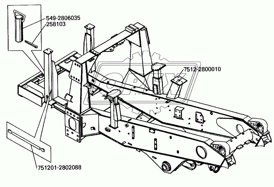 Рама БелАЗ-7512,75123