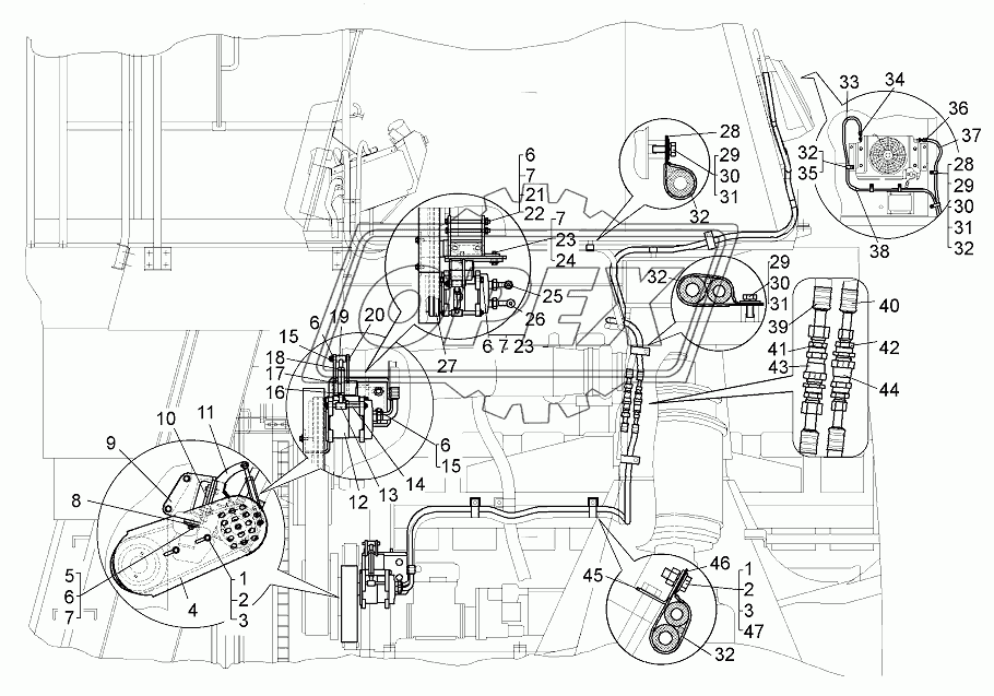 Установка трубопроводов кондиционера (75131-8100008-30)