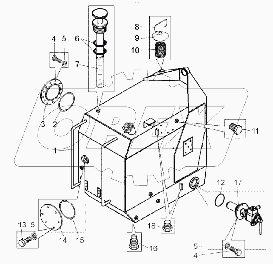  Бак топливный (75131-1101010-40);Fuel tank