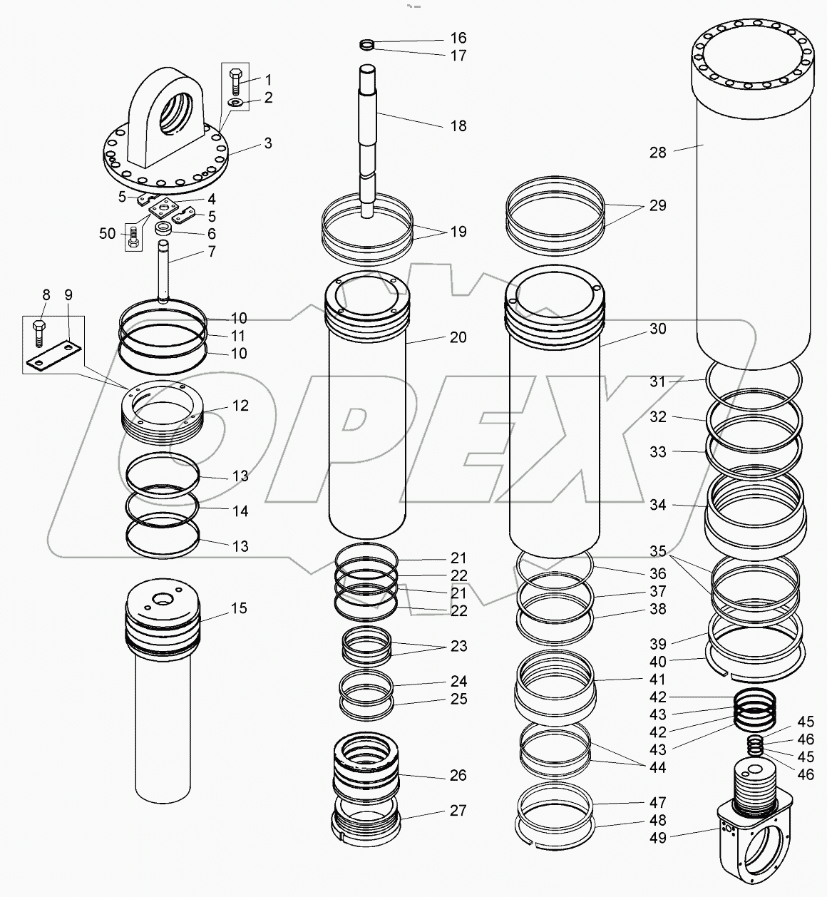  Цилиндр опрокидывающего механизма (75131-8603010);Hoist cylinders