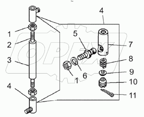  Механизм толкающий (75483-1108450);Pushing unit