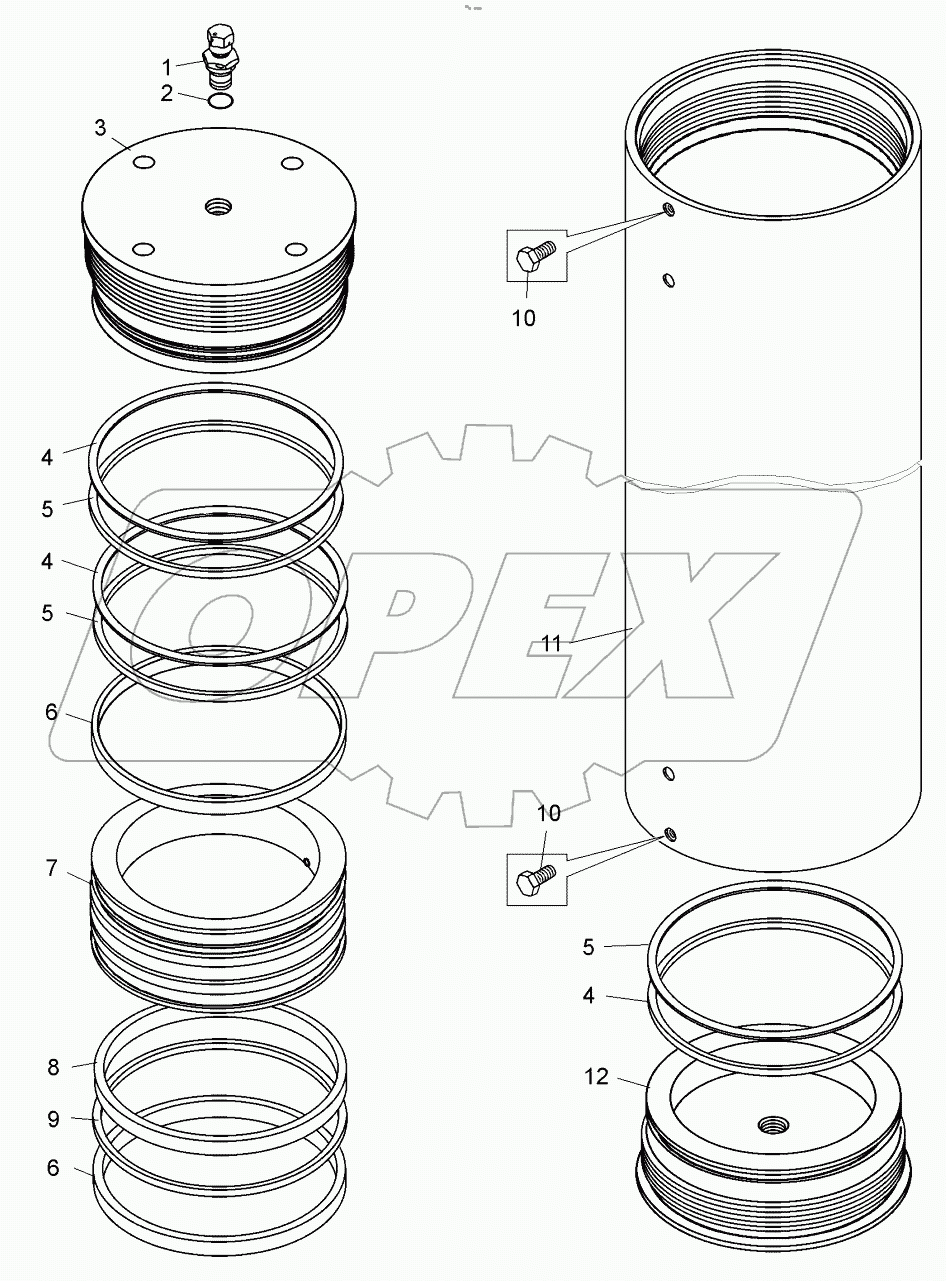  Пневмогидроаккумулятор (75306-3415010);Pneumatic hydroaccumulator