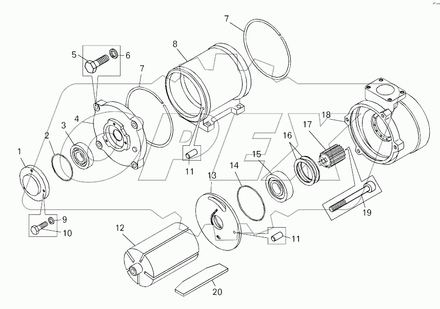  Пневмодвигатель (7549-1026100);Pneumatic motor