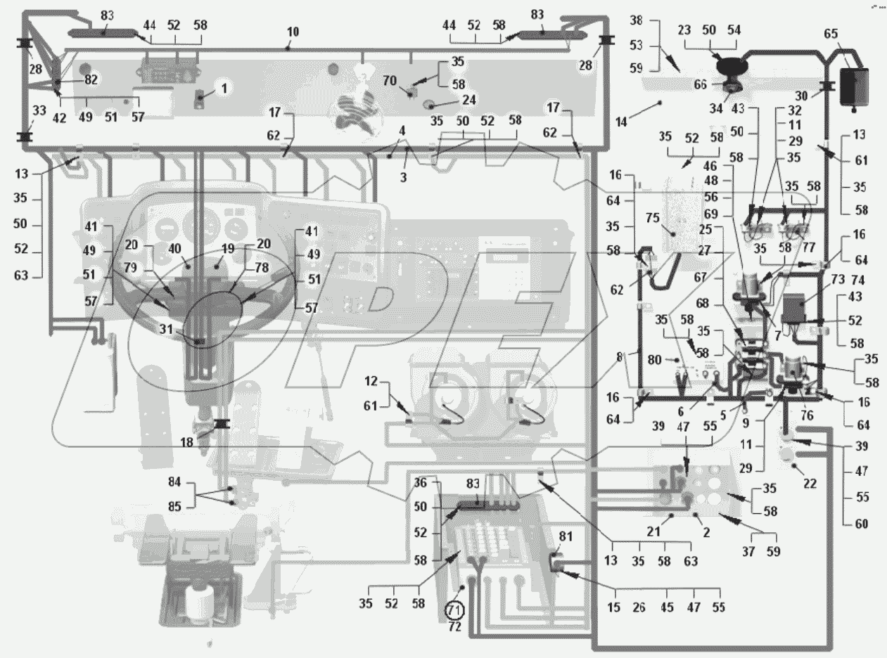 Монтаж электрооборудования в кабине