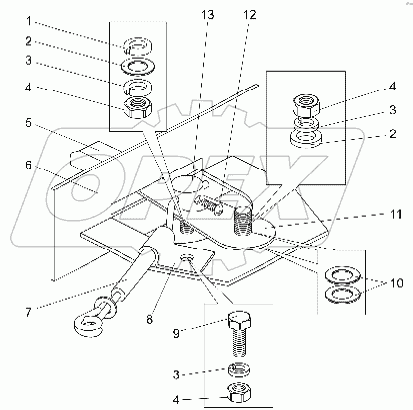 Привод управления заслонками отопителя