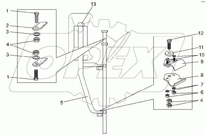 Установка кронштейнов зеркал