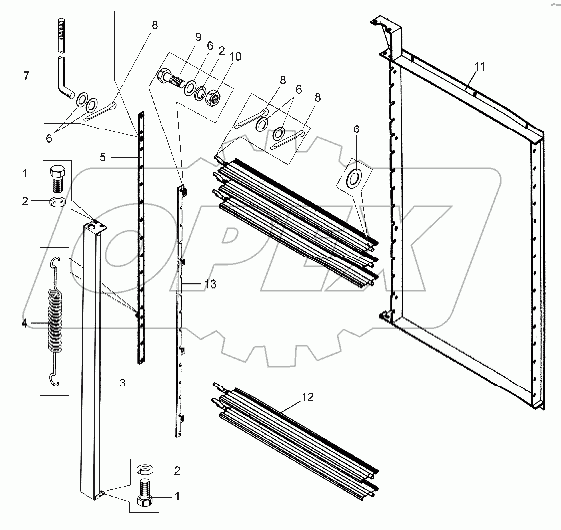 Жалюзи радиатора левые