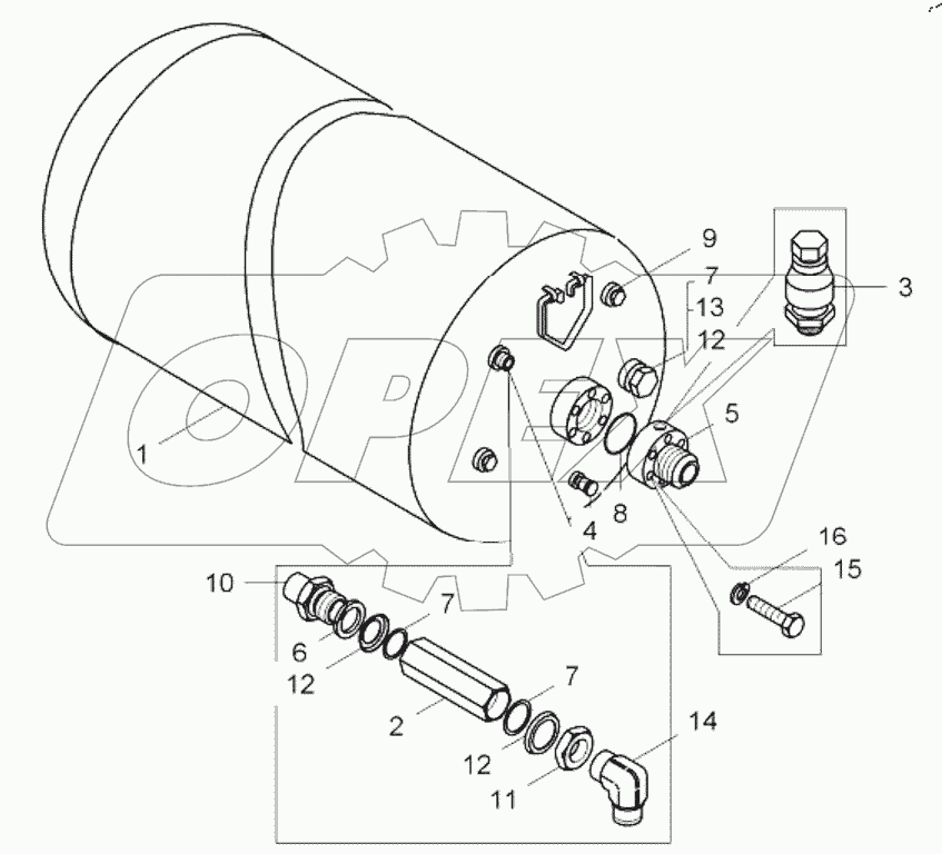  Баллон воздушный (7549-1031010);Air cylinder