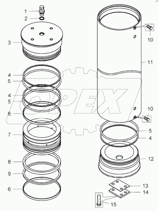  Пневмогидроаккумулятор (75131-3415010);Pneumatic hydroaccumulator