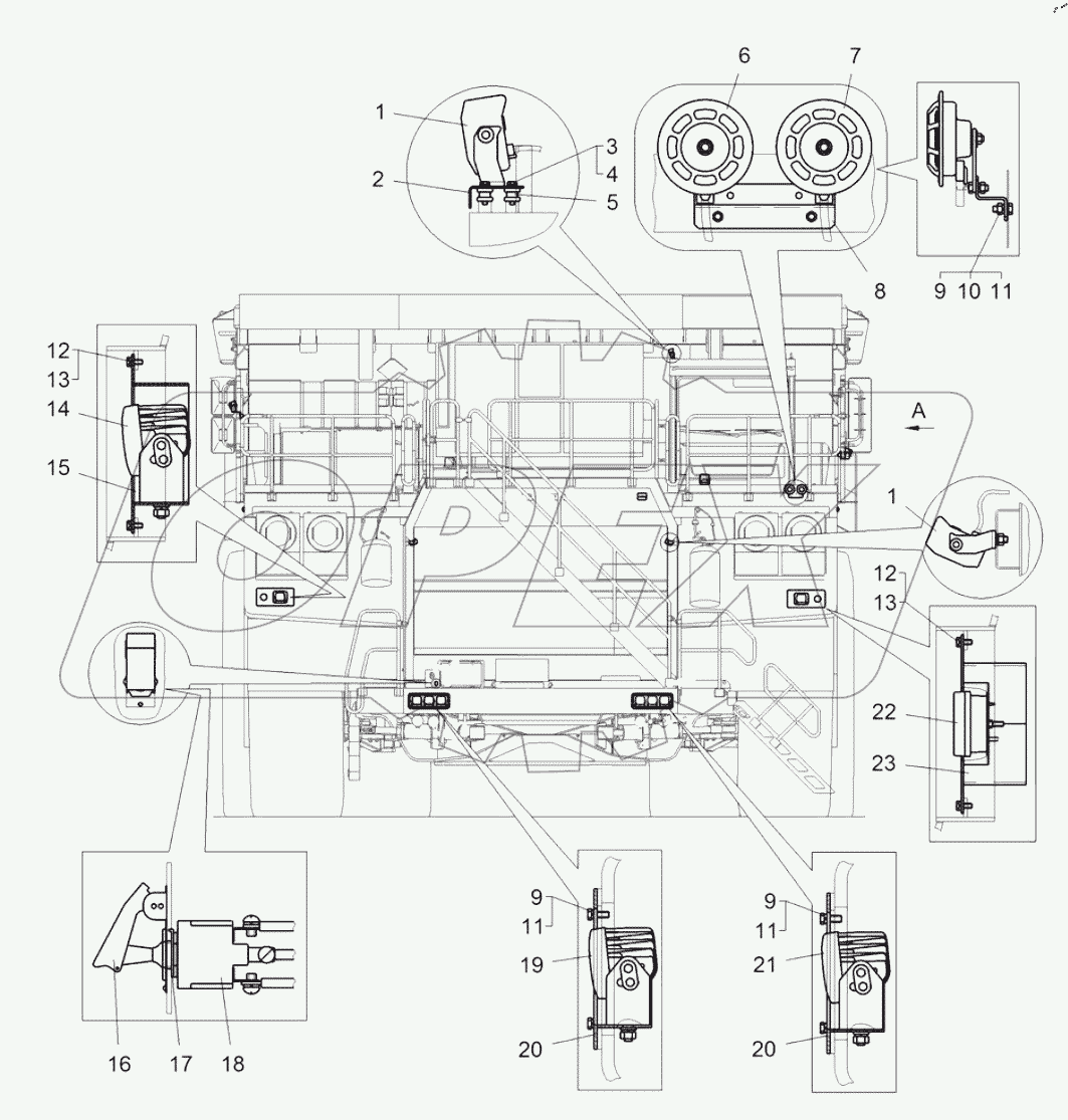  Установка фар (7531C-3700006)