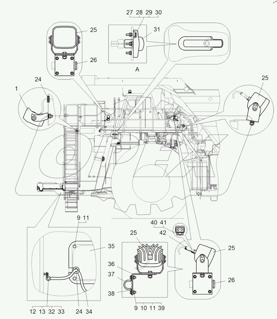  Установка фар (7531C-3700006)