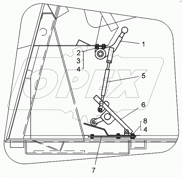  Установка педали подачи топлива (75311-1108002)