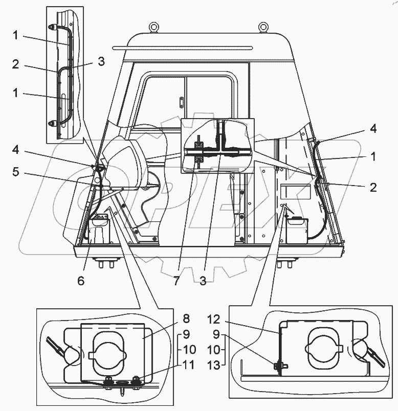  Установка стеклоомывателя (7555B-5208002)