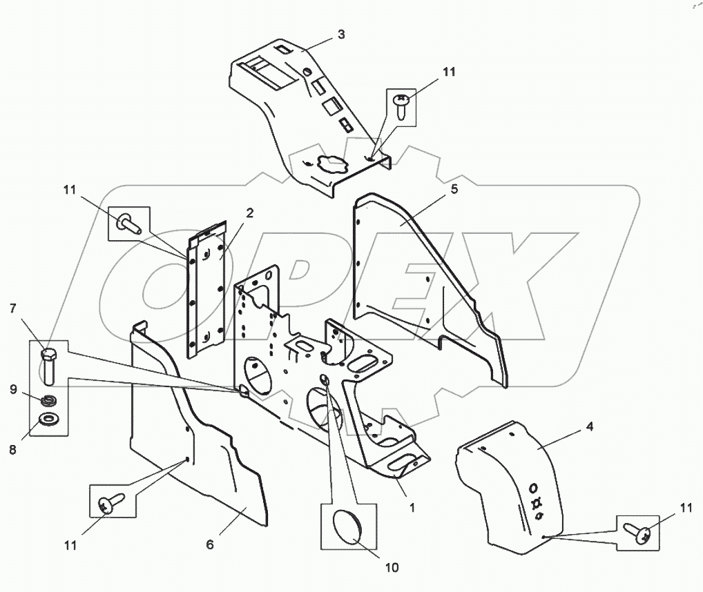  Установка консоли в кабине (75603-5405002)