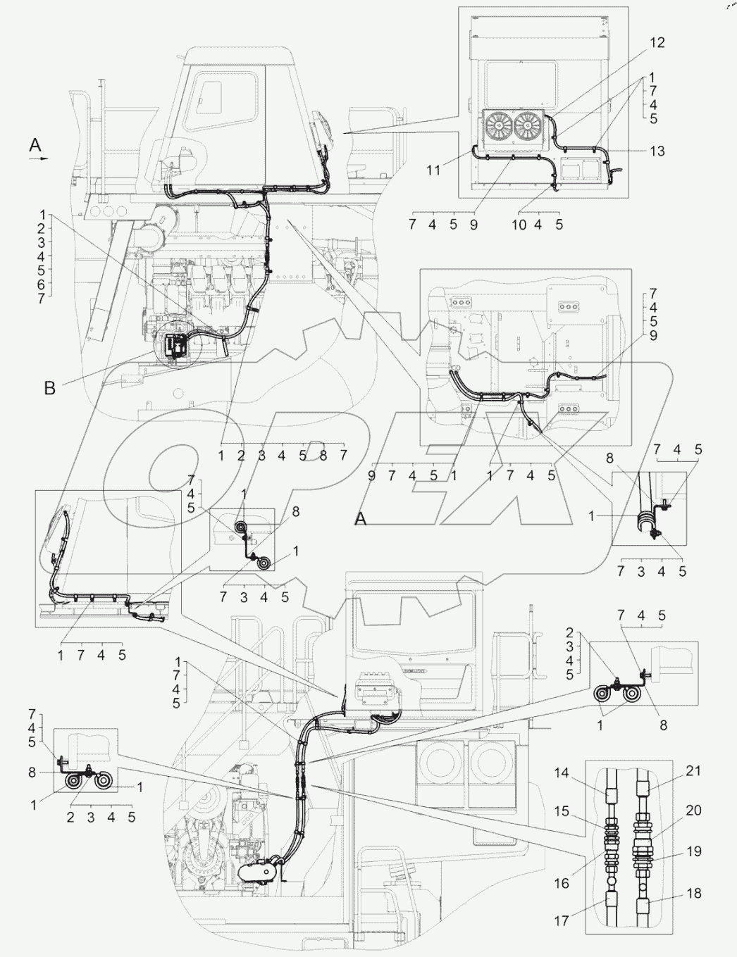  Установка трубопроводов кондиционера (7531C-8100008)