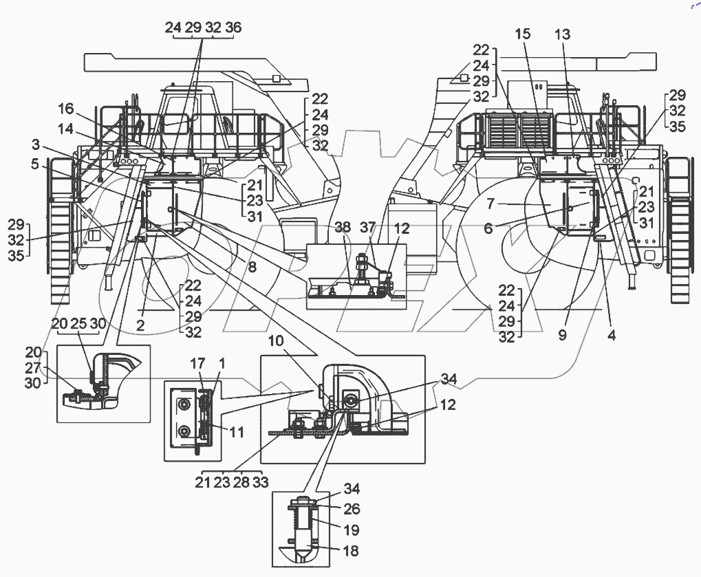  Установка брызговиков (75319-2802004)