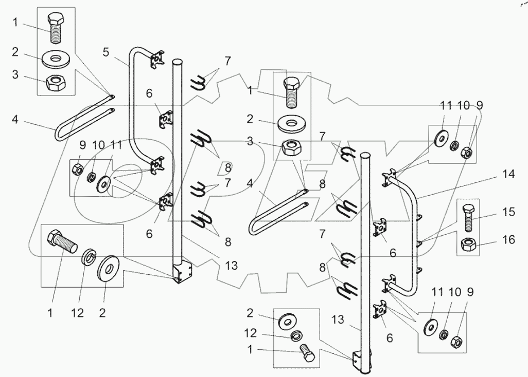  Установка кронштейнов зеркал (75315-8201006)