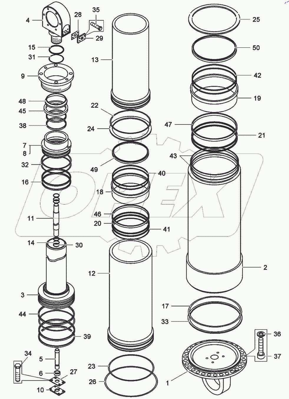  Цилиндр опрокидывающего механизма (75306-8603010)