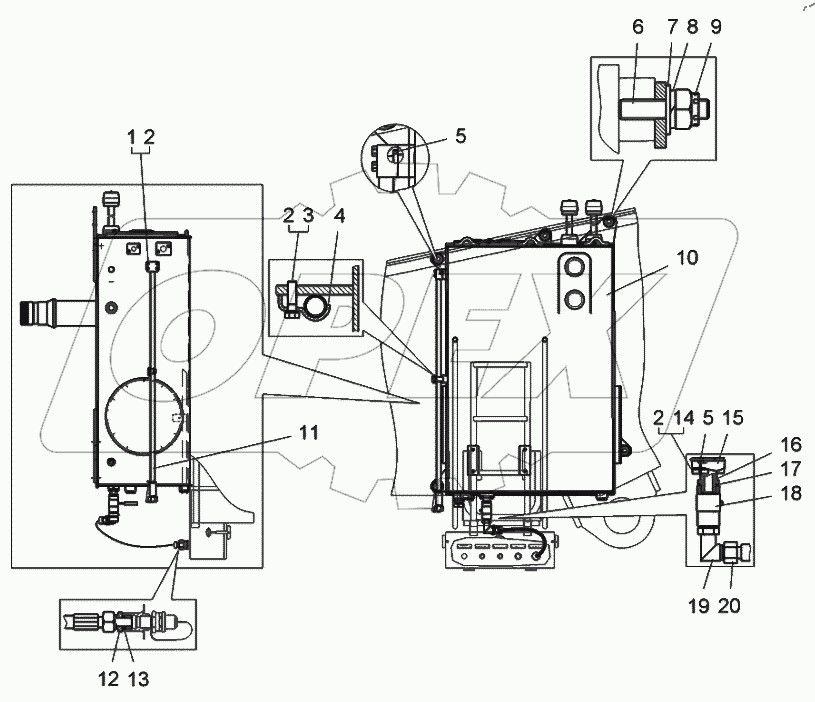  Установка масляного бака (75319-8600034)