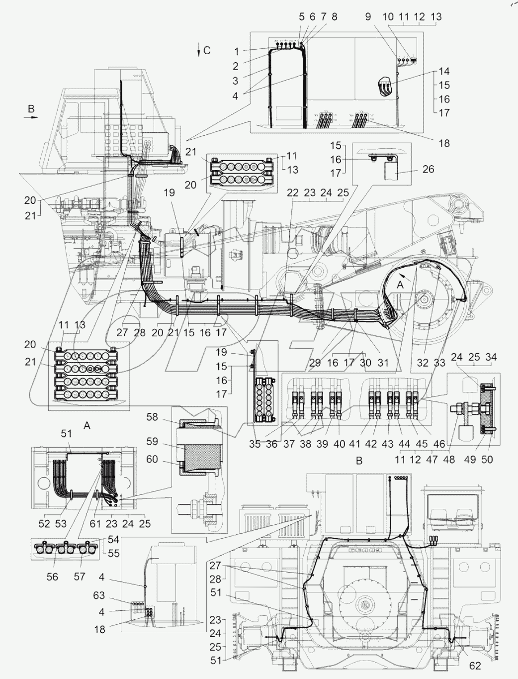  Монтаж проводов на шасси (7531C-2100060)