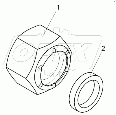  Гайка М76х3 самостопорящаяся (7521-2907520)