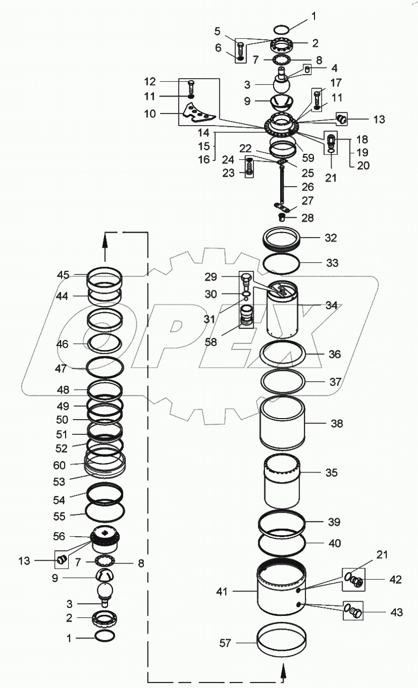  Цилиндр подвески пневмогидравлический (7521-2907020-33)
