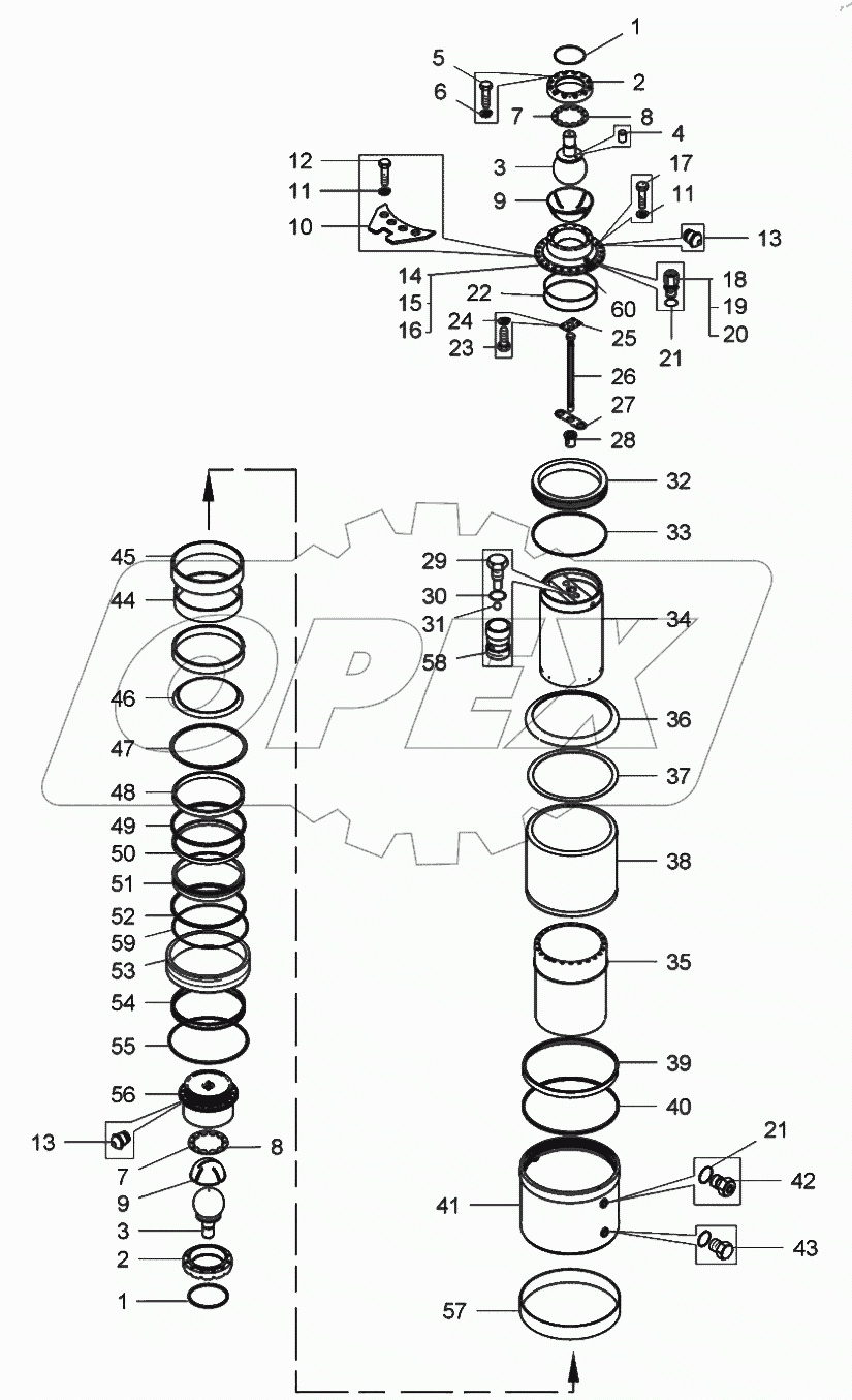  Цилиндр подвески пневмогидравлический (7521-2917020-33)