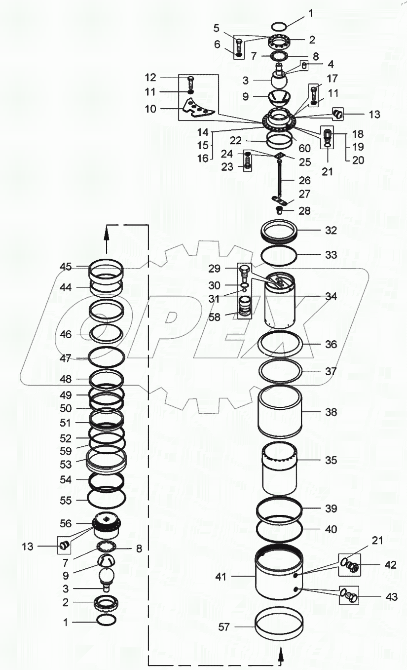  Цилиндр подвески пневмогидравлический (7521-2917021-33)