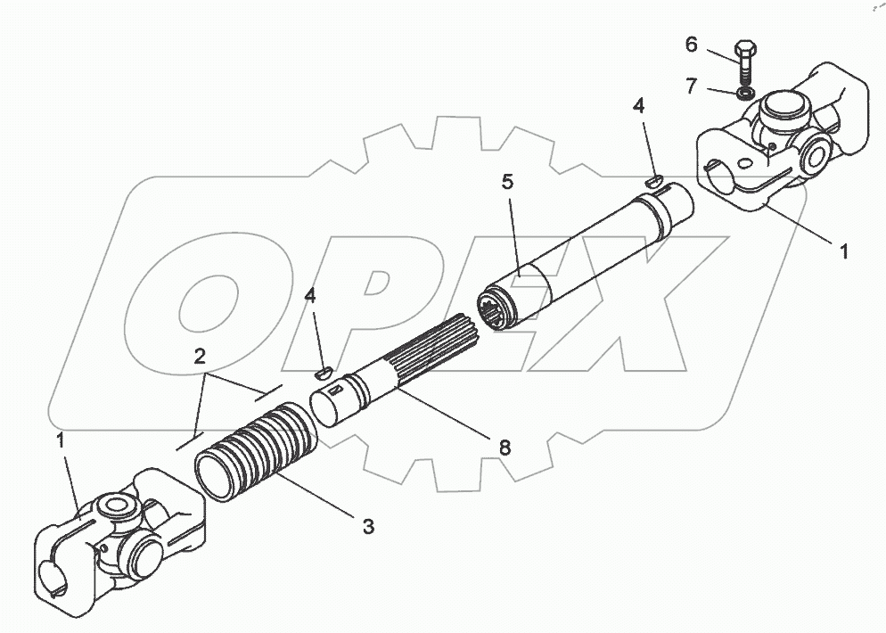 Вал карданный рулевого управления (7555-3401048)